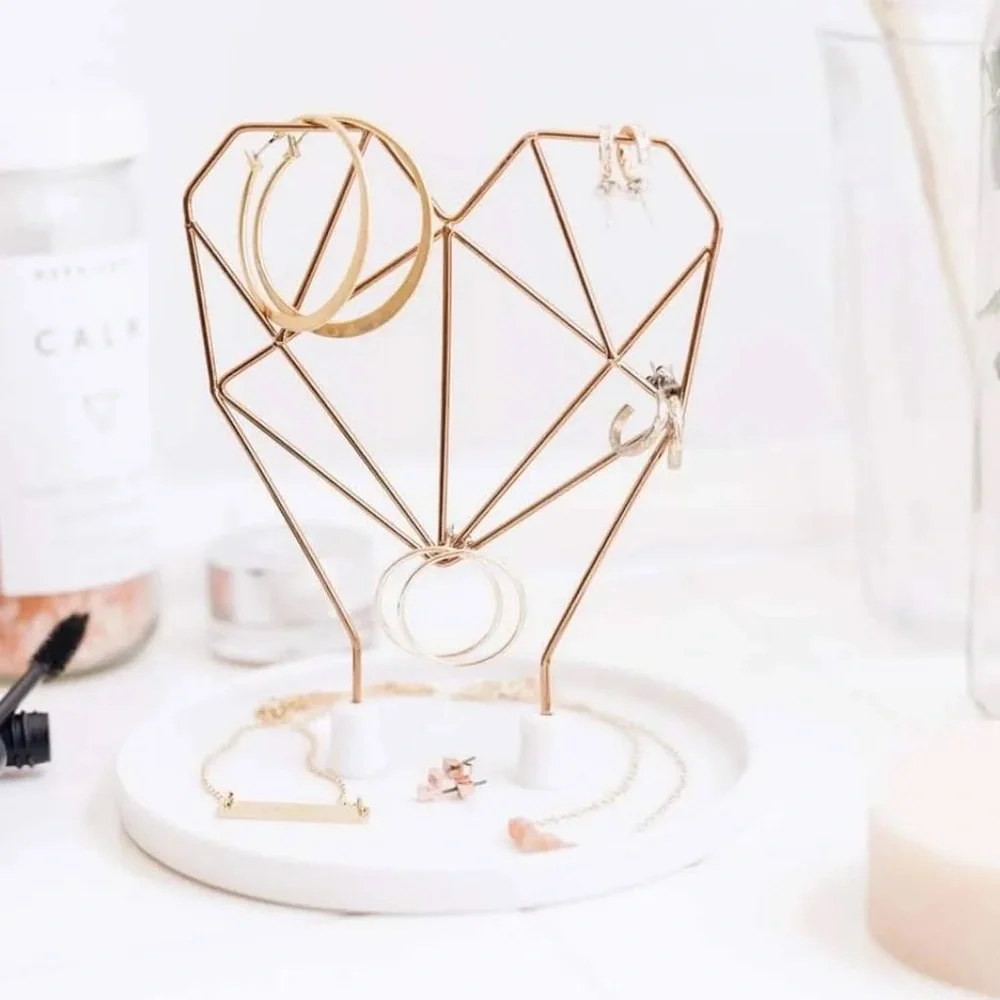 Coxet Wire Heart Ceramic Jewelry Holder - Picture 2 of 7